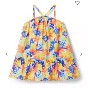 Janie and Jack Palm Floral Halter Dress